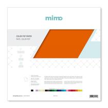 Papel Color Pop Laranja Puro - 30,5X30,5Cm - 180G 25 Folhas - Mimo