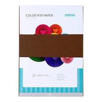 Papel Color Pop Marrom café Mimo - A4 - 180 gr - 25 unds