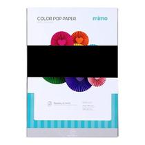 Papel Color Pop Preto Absoluto Mimo - A4 - 180 gr - 25 unds