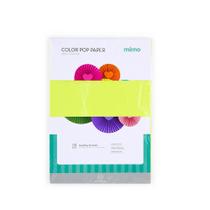 Papel Color Pop Verde Fluorescente Mimo - A4 - 180 g - 25 fls
