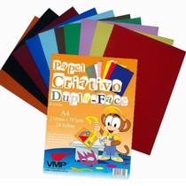 Papel Color Set Criativo A4 Dupla-face 8 cores 24 folhas