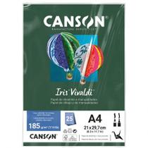 Papel Color Vivaldi A4 185g Verde Amazonas com 25 folhas - Canson