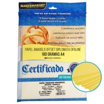 Papel Colorido A4 180g Diplomata Offset 50 Fls Masterprint Cor Amarelo Papel Colorido A4 180g Diplomata Offset 50 Fls Masterprint Cor Amarelo