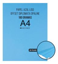 Papel Colorido A4 180g Diplomata Opaline Offset Liso 50 Fls - Premium