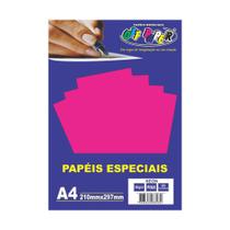 Papel Colorido A4 Pink Neon 180g 20 Folhas Off Paper