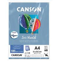 Papel Colorido Canson Iris Vivaldi Sortido A4 185g 25fls