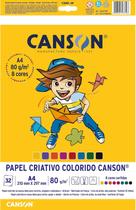 Papel Colorido Criativo Lumi Canson 8 Cores 80g 32fls A4