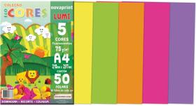 Papel Colorido Lumi Paper 5 Cores Fluorescentes 50 Folhas A4
