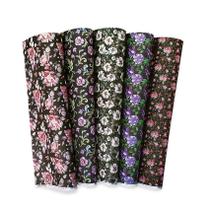 Papel Com Estampa Tex Papel Coleção Dark Flowers Ref C31