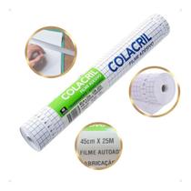 Papel Contact Transparente 45cm X 25m Adesivo Multiuso Impermeável