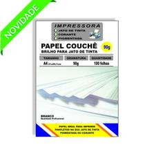 Papel Couchê 90g Para Impressora Jato De Tinta 100 un