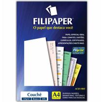 Papel Couchê a4 120g/m² Branco 2209 Filipaper - 50fl