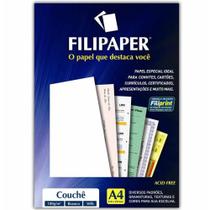 Papel couche a4 180gm2 branco 1047 / 50fl / filipaper