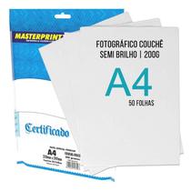 Papel Couchê Semi Brilho Branco 200G Masterprint 50 Folhas Papel Couchê Semi Brilho Branco 200G Masterprint 50 Folhas