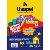 Papel Criativo A3 Usapel 8 Cores 85g 297x420mm 32fls