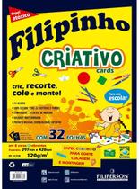 Papel criativo A4 120g Filipinho cards com 32 folhas