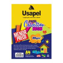 Papel Criativo A4 5 Cores Neon 45 Folhas Usapel
