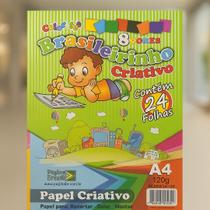 Papel Criativo A4 Color Set 120g 8 Cores com 24 Folhas