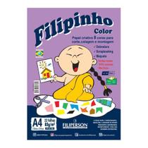 Papel Criativo A4 Filiperson Filipinho 85g 8 Cores 45 Folhas