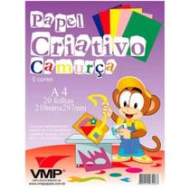 Papel Criativo Camurça A4 5 cores 20 Folhas VMP