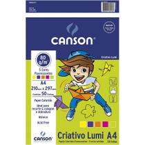 Papel Criativo Canson Lumi 5 Cores A4 80 g/m 50 fls 66667172