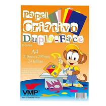 Papel Criativo Color Set Dupla Face A4 24 Folhas 8 Cores - VMP - Tendtudo