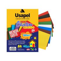 Papel Criativo Colorido A4 120g 24Fls Usapel