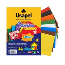 Papel Criativo Colorido A4 85g 45 Fls Usapel