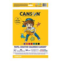 Papel Criativo Colorido A4 Canson 32 Folhas