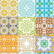 Papel D Parede Adesivo Fosco Vinil Azulejo Antigo Vivo 03 3,05m
