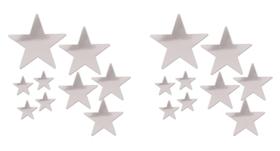 Papel de alumínio embalado Star Cutouts Beistle, 18 peças, tamanhos variados