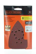 Papel de areia Black & Decker 74-673 Mega 220 Grit, 5 peças - BLACK+DECKER