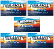 Papel de Arroz Ultra Fino Elements 1.0 Single Wide 5 Pacotes Papel de Arroz Ultra Fino Elements 1.0 Single Wide 5 Pacotes