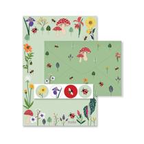 Papel de carta 4 unid. Love Garden verde Fina Ideia Papel de carta 4 unid. Love Garden verde Fina Ideia