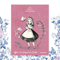 Papel de Carta Caderno Colado Alice no País das Maravilhas 48 Folhas Decoradas - Animativa