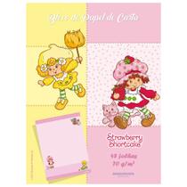 Papel de Carta Caderno Colado Moranguinho 48 Folhas Decoradas c/ Cheirinho - Animativa COR:MORANGUINHO E LIMÃO