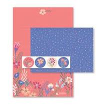 Papel de carta - Embalagem com 4 unidades - Primavera - Fina Idéia Papel de carta - Embalagem com 4 unidades - Primavera - Fina Idéia
