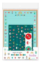 Papel de Carta Fina Ideia Coisas Boas 15,5x23cm - 4 unid. com envelopes e adesivos