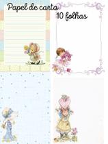 Papel de Carta retrô vintage 10 ou 20 folhas papel para carta colecionar fofo papelaria fofa presente natal