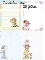 Papel de Carta retrô vintage 10 ou 20 folhas papel para carta colecionar fofo papelaria fofa presente natal