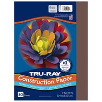 Papel de construção Tru-Ray 50% reciclado 9x12in marrom escuro x50