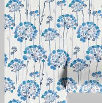 Papel de Contato Adesivo Impermeável, Flores de Outono Azul para Paredes e Armários - S4Sassy