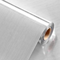 Papel de Contato Autocolante LIKILIKI - Aço Inoxidável 60x1000cm Papel de Contato Autocolante LIKILIKI - Aço Inoxidável 60x1000cm