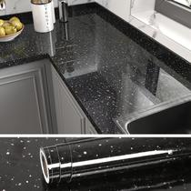 Papel de contato de bancada VEELIKE Black Galaxy Granite Papel de contato de bancada VEELIKE Black Galaxy Granite