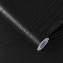 Papel de contato de madeira PracticalWS Black 45 cm x 15 m autoadesivo Papel de contato de madeira PracticalWS Black 45 cm x 15 m autoadesivo