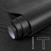 Papel de contato TANONE Black Wood Peel and Stick 44 cm x 10 m Papel de contato TANONE Black Wood Peel and Stick 44 cm x 10 m