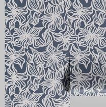 Papel de Contato Vinil Adesivo Removível Floral Azul para Paredes, Armários e Cômoda, Impermeável - S4Sassy