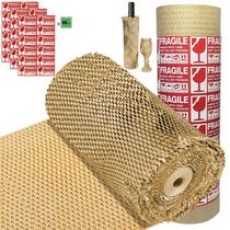 Papel de embalagem KUOFENV Honeycomb 15cm x 85m ecológico Papel de embalagem KUOFENV Honeycomb 15cm x 85m ecológico