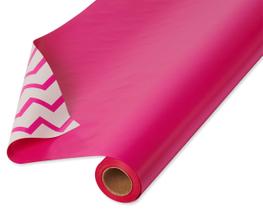 Papel de embrulho American Greetings Reversível Pink Chevron