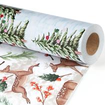 Papel de embrulho BIOBROWN Reversível de Natal 43cm x 10m Papel de embrulho BIOBROWN Reversível de Natal 43cm x 10m